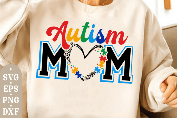 Autism Mom SVG Design: A Powerful Graphic for T-Shirt and Editorial Projects