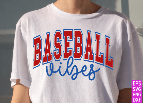 Baseball Vibes PNG & Sports Cheer Mom SVG for T-Shirt Designs