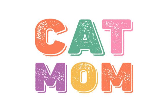 Cat Mom SVG & PNG: A Versatile Graphic Design Asset for T-Shirt Designs