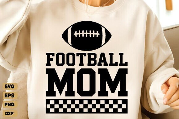 Football Mom SVG & PNG Graphics for T-Shirt Designs and Merch