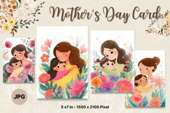 Mother’s Day Card Mom Postcard_3 – A Versatile Graphic for Crafts and Branding