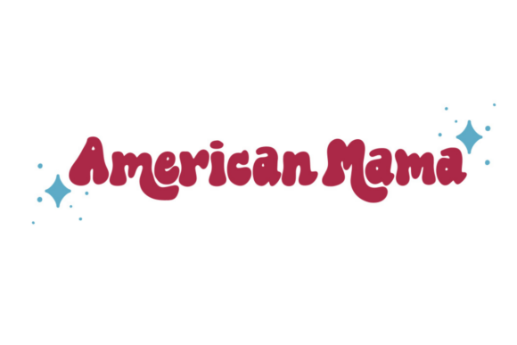 Retro American Mama Graphics for Crafts and Commercial Projects