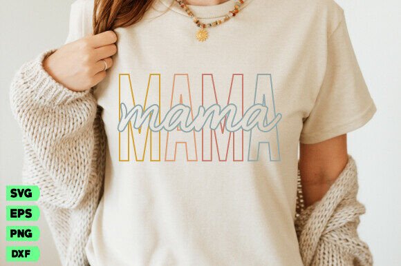Retro Mama Svg: A Versatile Graphic Design Asset for T-Shirt Designs and Branding