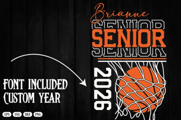 Senior Basketball Template, Class of 2026: A Vibrant Graphic for Crafts & Graphics