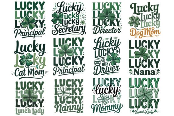 St. Patrick’s Day Lucky Roles Family for Crafts and Graphics