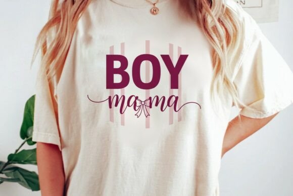 Striped Coquette Boy Mama SVG: A Versatile Graphic for T-Shirt Designs and Content Publishing